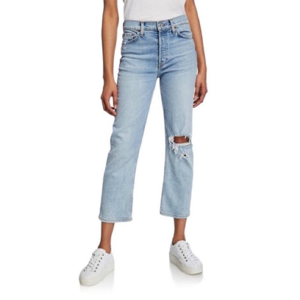 RE/DONE High Rise Stove Pipe Jeans Size 27